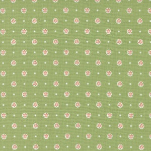 Peachy Keen by Corey Yoder for Moda Fabrics - Posy Polka 29174-13 Fern - 1/2 Yard Increments, Cut Continuously