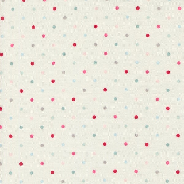 My Summer House by Bunny Hill Designs for Moda Fabrics - Dottie Dot 3046-11 Cream - 1/2 Yard Increments, Cut Continuously