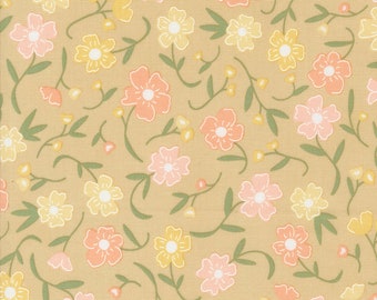 Flower Girl by My Sew Quilty Life Moda Fabrics - Flower Fields 31730-12 Wheat - 1/2 Yard Increments, Cut Continuously