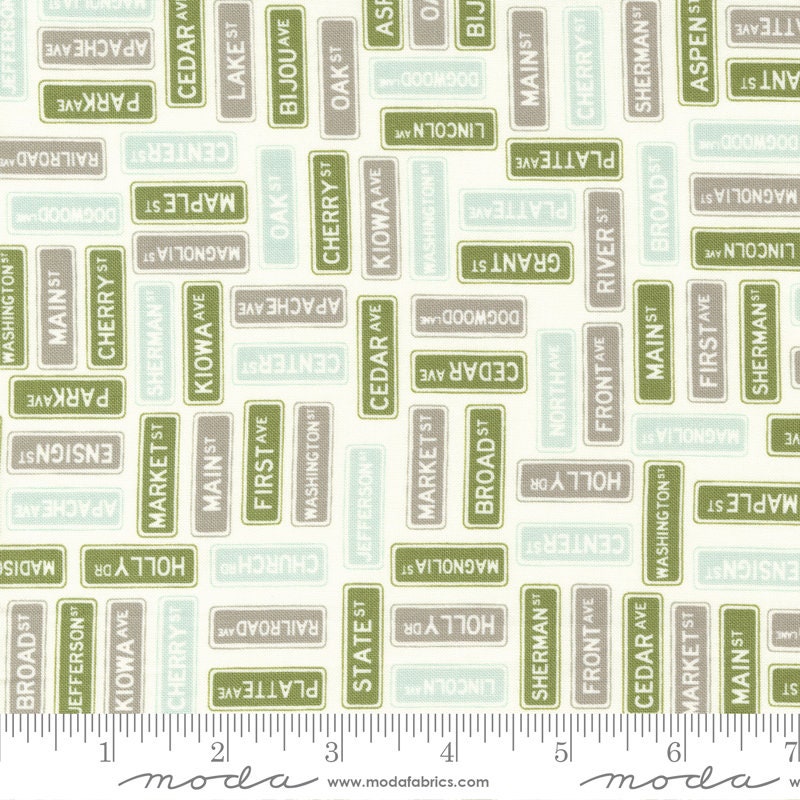 Main Street by Sweetwater for Moda Fabrics - Street Signs 55643-11 ...