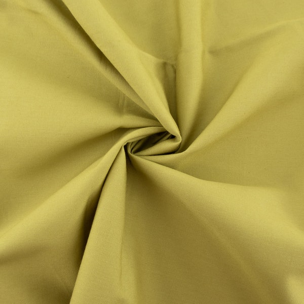 Golden Flax Solid Poplin door Birch Fabric - MBS-SOLIDS-GOLDENFLAX - 1/2 Yard Increments, Cut Continuously