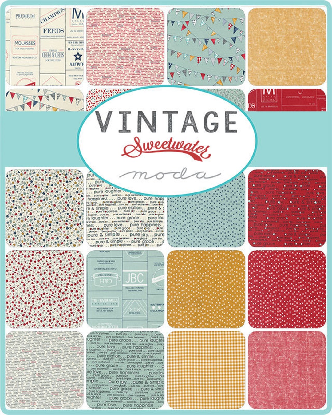 Half Yard Bundle Vintage by Sweetwater for Moda Fabrics - 36 Fabrics - Etsy