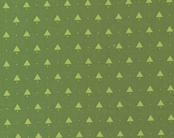 Merry Little Christmas by Bonnie & Camille for Moda Fabrics - 55246-13 Little Trees Spruce-1/2 Yard Increments, Cut Continuously