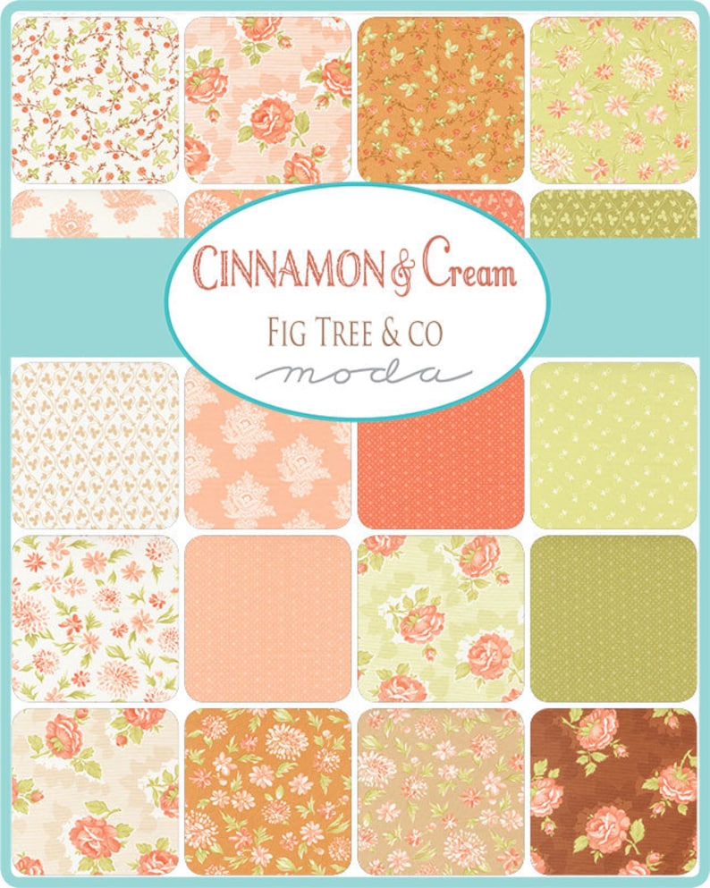 Cinnamon and Cream by Fig Tree Quilts for Moda 2045117 Mums Etsy