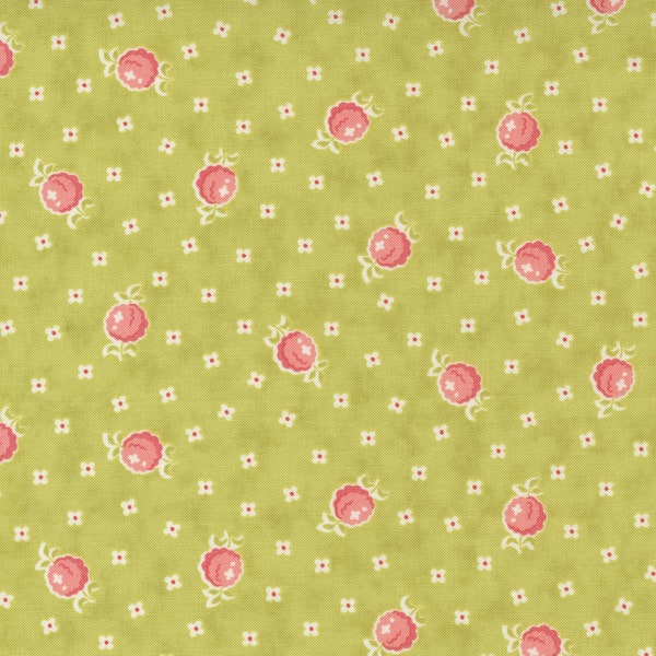 STITCHED by Fig Tree And Co for Moda Fabrics - 20431-13 Raspberry Grass - 1/2 Yard Increments, Cut Continuously