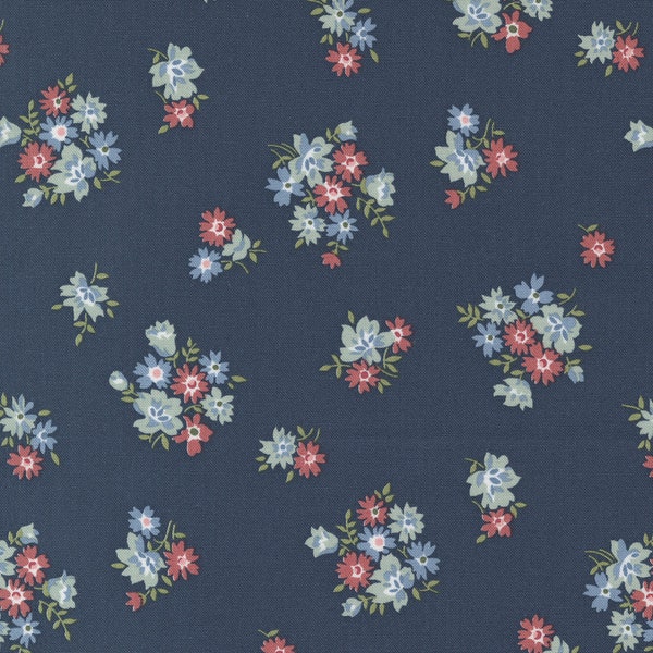 SUNNYSIDE by Camille Roskelley for Moda Fabrics - Fresh Cuts 55288-13 Navy - 1/2 Yard Increments, Cut Continuously