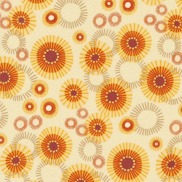 Forest Frolic von Robin Pickens für Moda Fabrics - Mod Indian 48743-12 Cream - 1/2 Yard-Schritte, kontinuierlich geschnitten