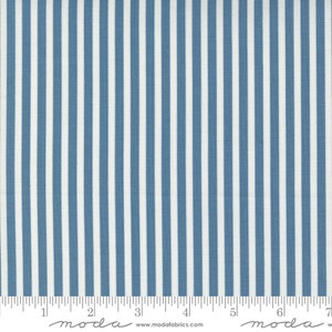 Shoreline by Camille Roskelley for Moda Fabrics Simple Stripe 55305-13 Medium Blue 1/2 Yard Increments, Cut Continuously image 2
