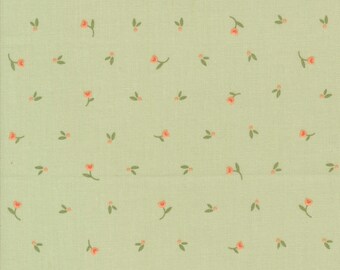 Flower Girl by My Sew Quilty Life Moda Fabrics - Picked Ditsy 31732-18 Pear - 1/2 Yard Increments, Cut Continuously