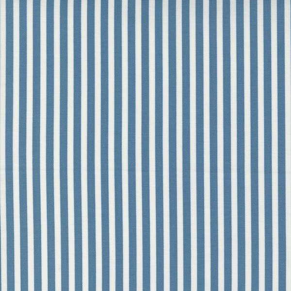 Shoreline by Camille Roskelley for Moda Fabrics - Simple Stripe 55305-13 Medium Blue - 1/2 Yard Increments, Cut Continuously