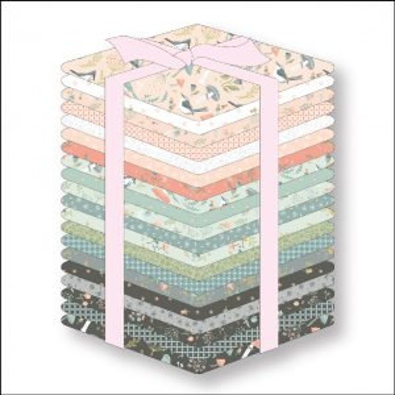 Cut Continuously WS20309 Mushroom Toss Peach WOODLAND SONGBIRD by Poppie Cotton 12 Yard Increments