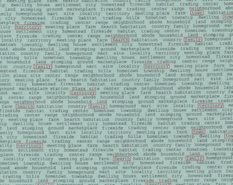 Vintage by Sweetwater for Moda Fabrics - Town News 55654-15 Aqua - 1/2 Yard Increments, Cut Continuously