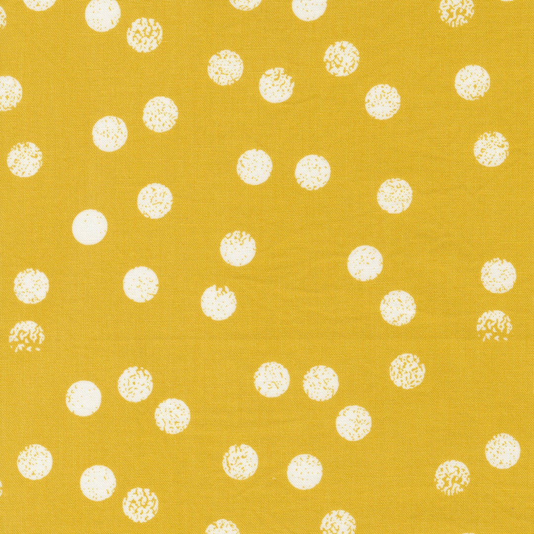 FILIGREE by Zen Chic for Moda Fabrics Dotties 181313 Saffron 1/2 Yard Increments, Cut