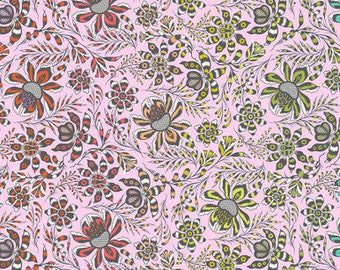 Roar! by Tula Pink for Free Spirit Fabrics - PWTP227 Wild Vine Blush - 1/2 Yard Increments, Cut Continuously