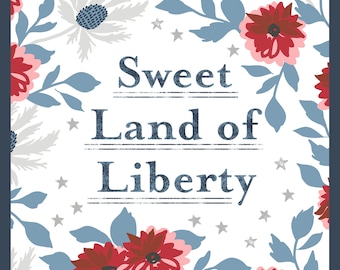 Old Glory by Lella Boutique for Moda Fabrics - Sweet Land Of Liberty Panel 36&quot; x 44&quot;