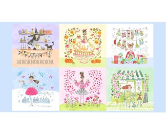 Calendar Girls by Anne Keenan Higgins for Free Spirit Fabrics - Fall Winter - Panel Size 24" x 44"