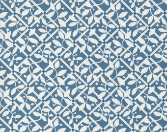 Shoreline by Camille Roskelley for Moda Fabrics - Lattice 55303-13 Medium Blue - 1/2 Yard Increments, Cut Continuously