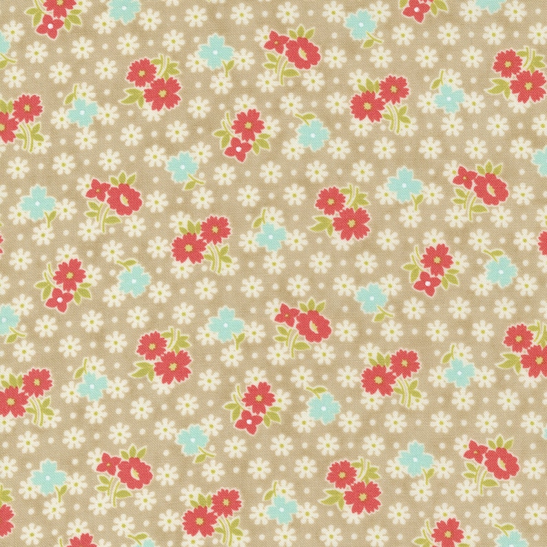 STITCHED by Fig Tree And Co for Moda Fabrics 20432-16 Bloomers Pebble 1/2 Yard Increments, Cut Continuously image 1