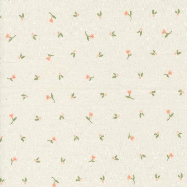 Flower Girl by My Sew Quilty Life Moda Fabrics - Picked Ditsy 31732-11 Porcelain - 1/2 Yard Increments, Cut Continuously