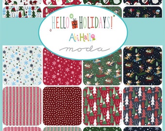 Half Yard Bundle Hello Holidays by Abi Hall for Moda Fabrics - 22 fabrics