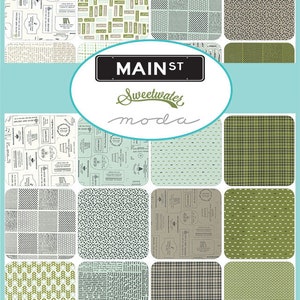 Moda Fabrics の Sweetwater によるハーフ ヤード バンドル Main Street - 33 種類の生地