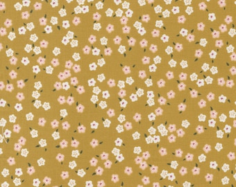 Evermore by Sweetfire Road for Moda Fabrics - Forget Me Not 43154-13 Honey - 1/2 Yard Increments, Cut Continuously