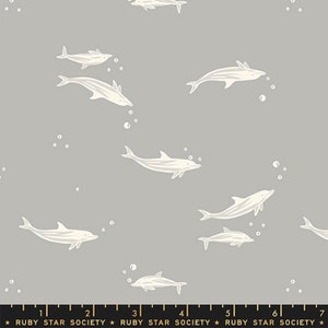 Florida Vol. 2 Dolphins Steel by Sarah Watts for Ruby Star Society - RS2059-11 - 1/2 Yard Increments, Cut Continuously