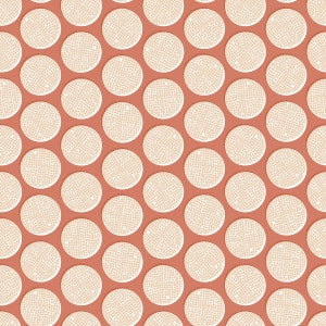 Peut inclure: Motif sans couture de cercles blancs avec une texture en mosaïque sur un fond rouge.
