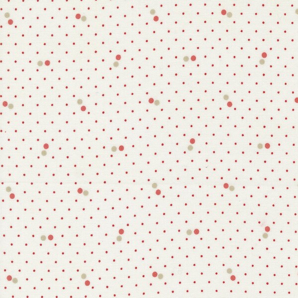 Ridgewood by Minick & Simpson for Moda Fabrics - Polka Dot Dance 14978-11 Milk - 1/2 Yard Increments, Cut Continuously