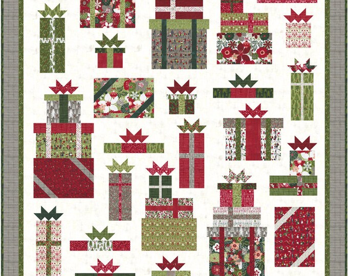 BOXES & BOWS Quilt Kit With Pattern Using Hustle and Bustle by Basic