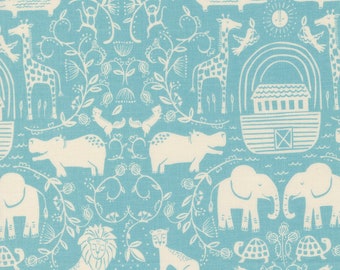 NOAHS ARK by Stacy Iest Hsu for Moda Fabrics - Two by Two 20871-17 Sky - 1/2 Yard Increments, Cut Continuously