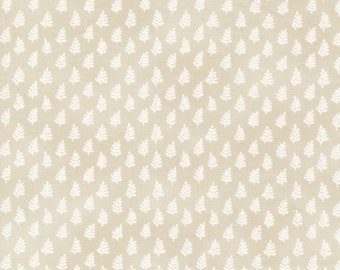 HAPPINESS BLOOMS by Deb Strain for Moda Fabrics - Ferns In Ros 56059-13 Natural - 1/2 Yard Increments, Cut Continuously