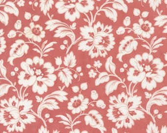 PROMENADE by 3 Sisters for Moda Fabrics - 44288-15 Fancy Dress Damask Rose - 1/2 Yard Increments, Cut Continuously