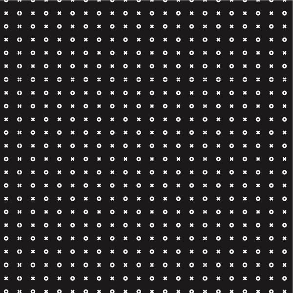 Kiss Hug by Poppie Cotton - KH21413 Mascara Black - 1/2 Yard Increments, Cut Continuously