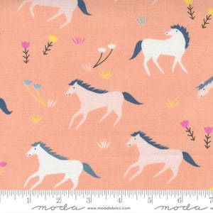 MEANDER by Aneela Hoey for Moda Fabrics 24580-12 Horses Peach 1/2 Yard Increments, Cut Continuously image 2