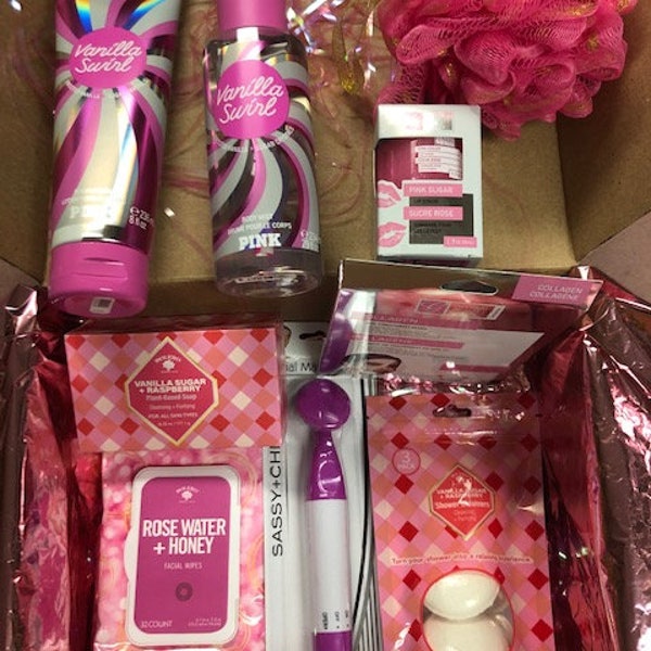 Victoria Secret spa basket for Mother's Day, birthdays, get well, thank you gifts, quality items included