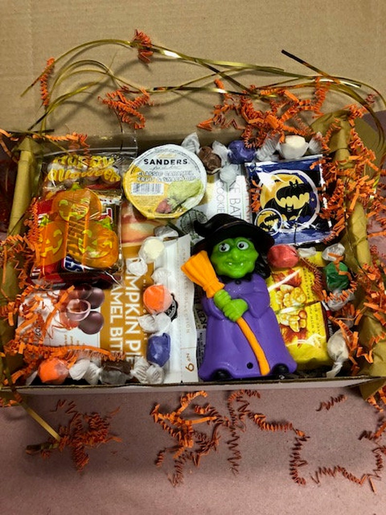 Halloween gourmet gift basket box for adults and children Etsy
