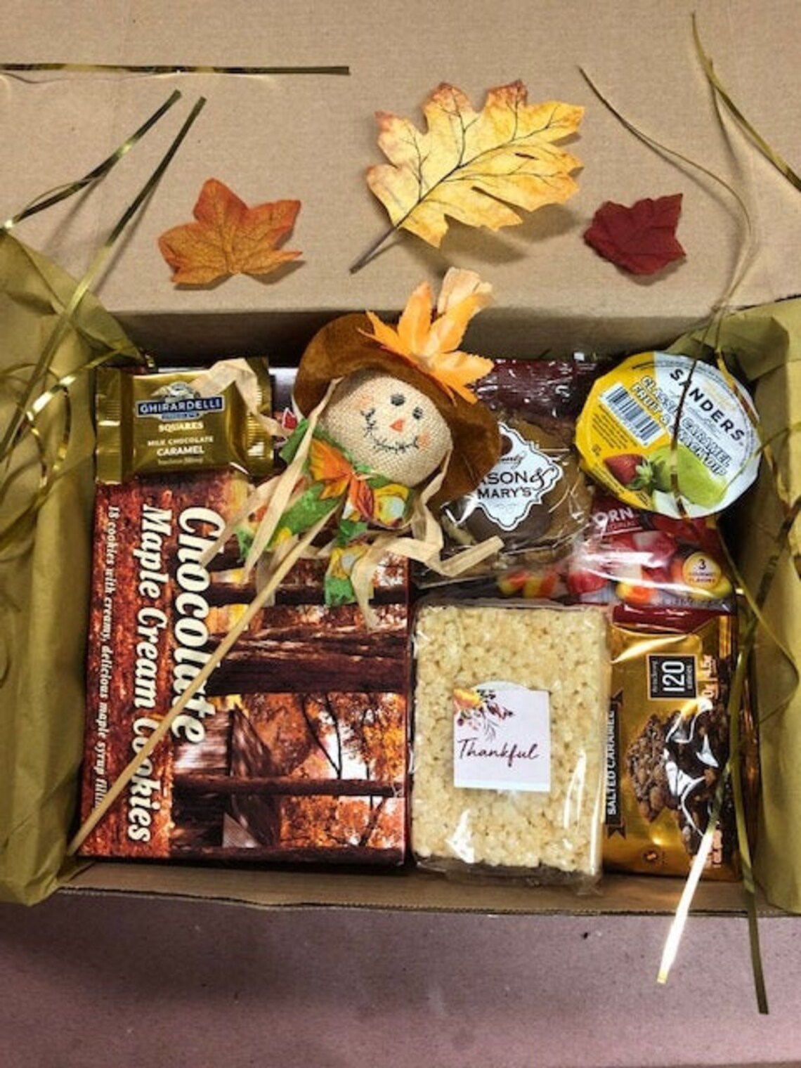 Fall Festival Gourmet Gift Basket Box for Thanksgiving or Etsy