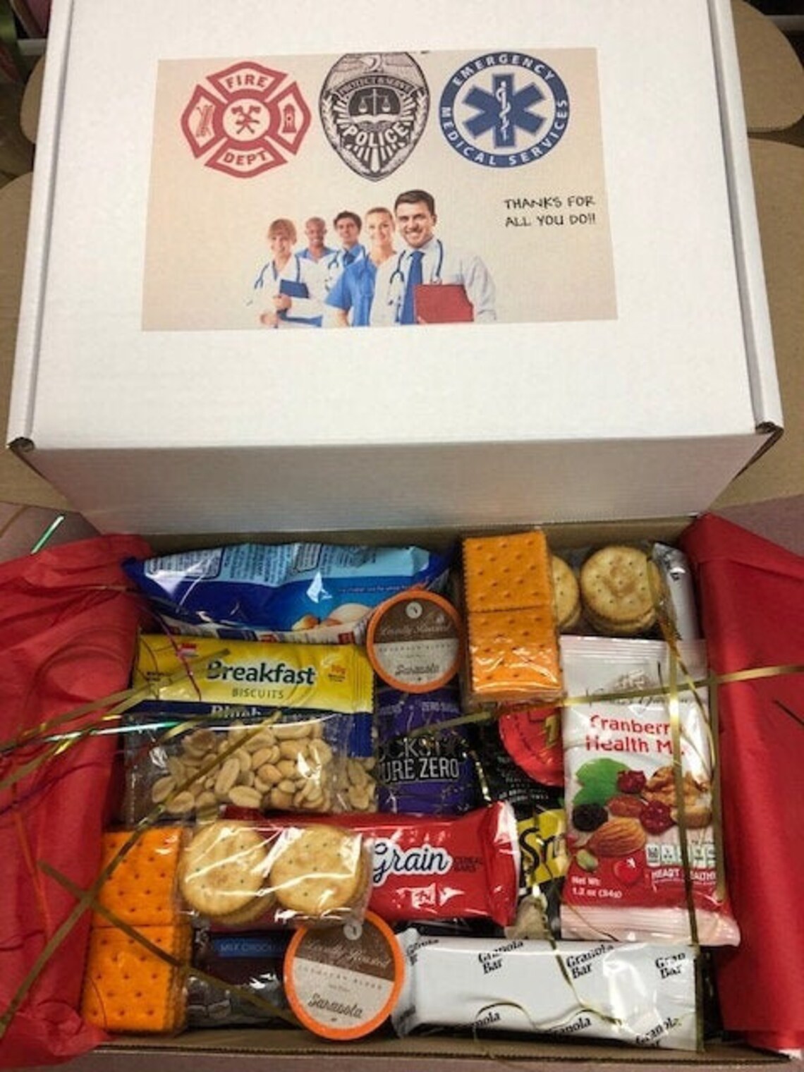 Thank You First Responders Snack Box Etsy