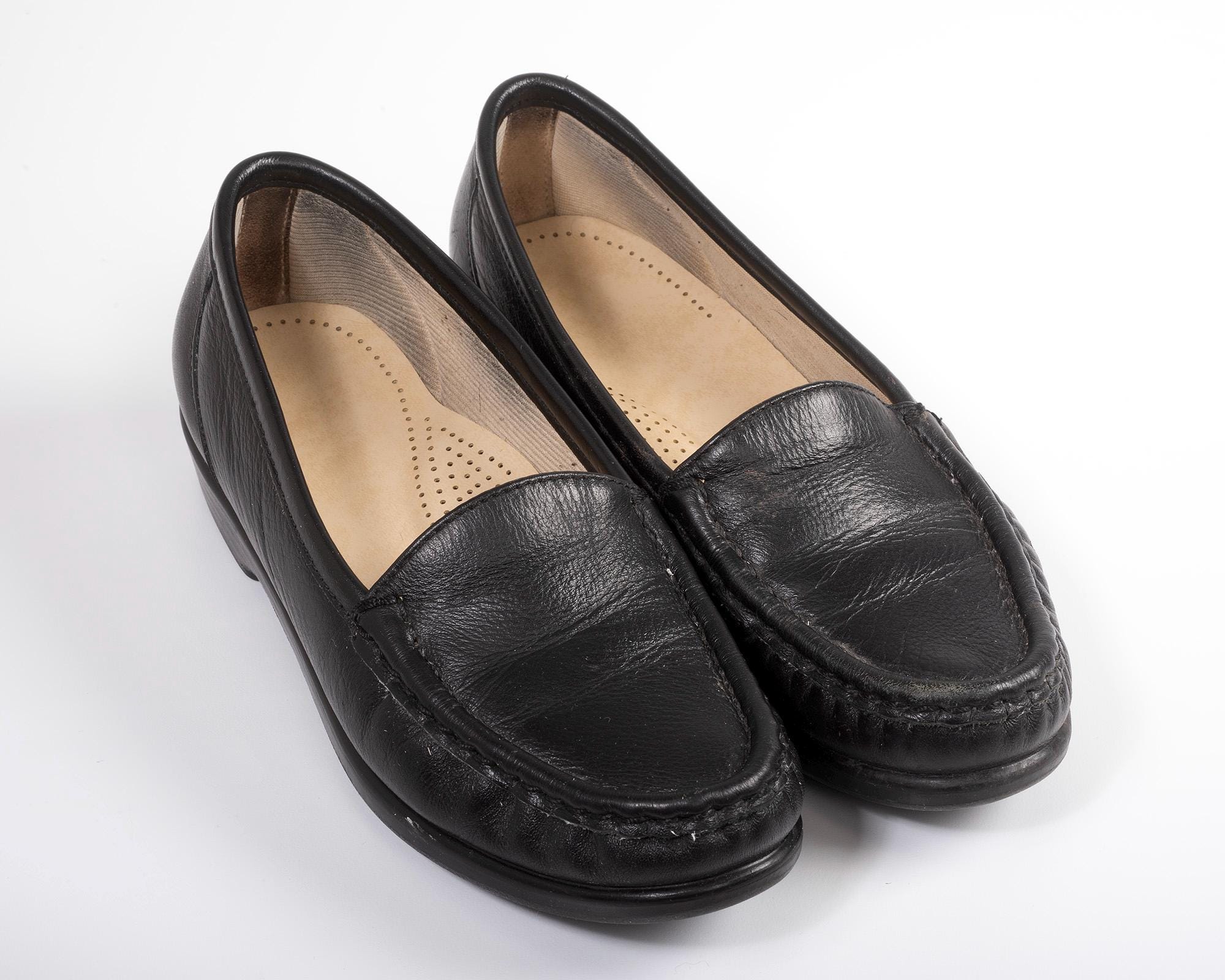 SAS Women’s Tripad Comfort Weave Black Leather Slip On Loafers 9M SAS Womens Black Leather Slip-On Loafers Tripad Comfort 9 M  main image 2