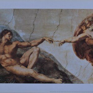 soffitto della cappella sistina adamo e dio ad alta risoluzione