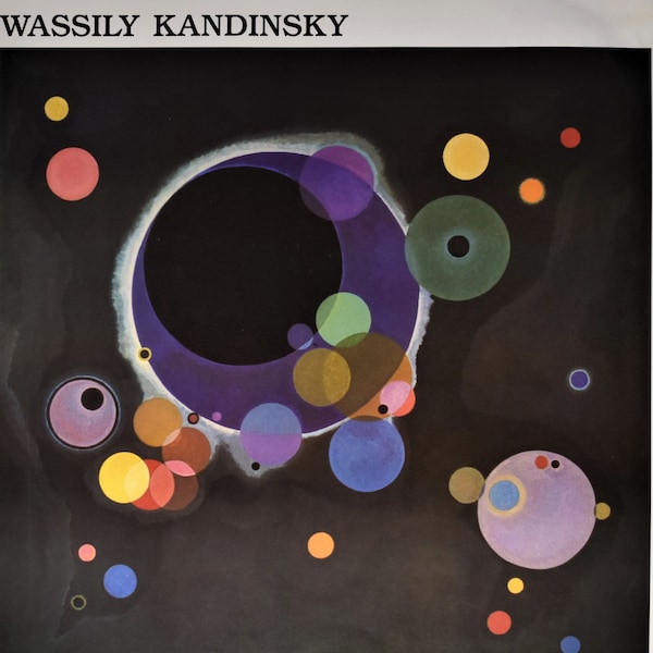 VASSILIJ KANDINSKY - "Einige Kreise II" - Original Vintage Poster - year 1990