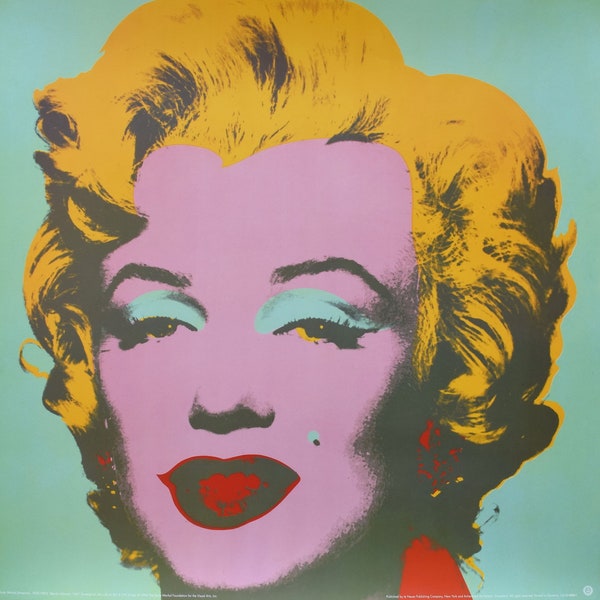 ANDY WARHOL « Green Marilyn » Grand format - Affiche vintage originale - Autorisée par la Fondation A. Warhol - année 1993