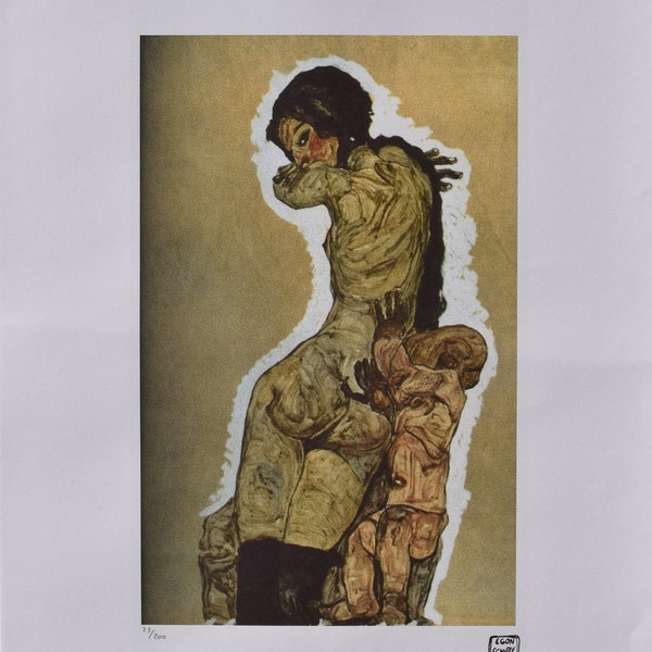 EGON SCHIELE - Original Lithografie L.E. 23/200 - S.P.A.D.E.M. Paris 1973 - nummeriert und signiert