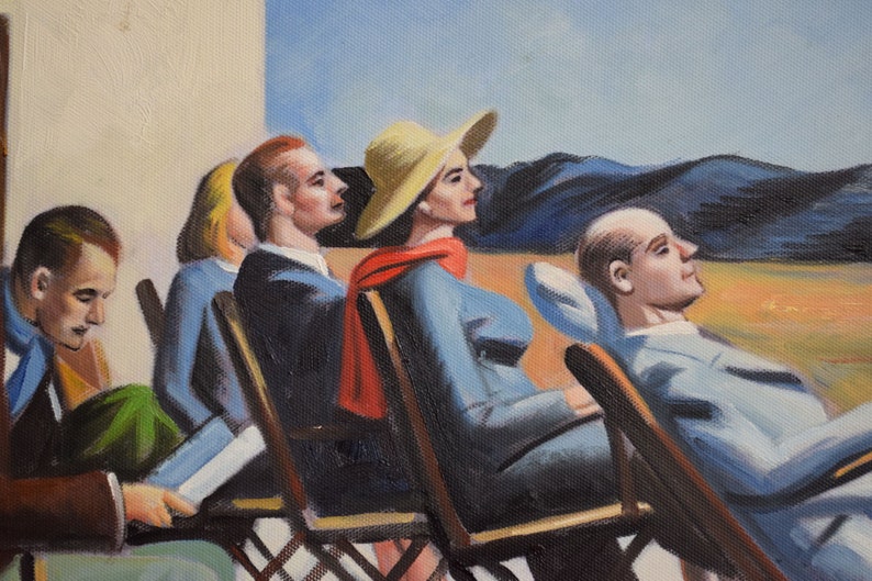 EDWARD HOPPER people in the Sun Oil Painting Etsy