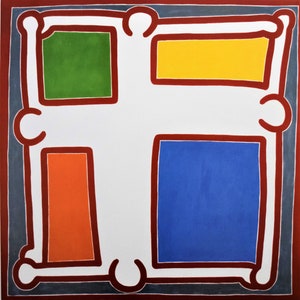 KEITH HARING Original Vintage Poster year of printing 1998 Untitled Red heart