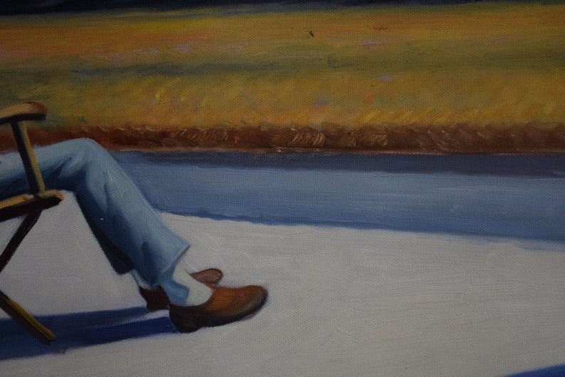 EDWARD HOPPER people in the Sun Oil Painting Etsy