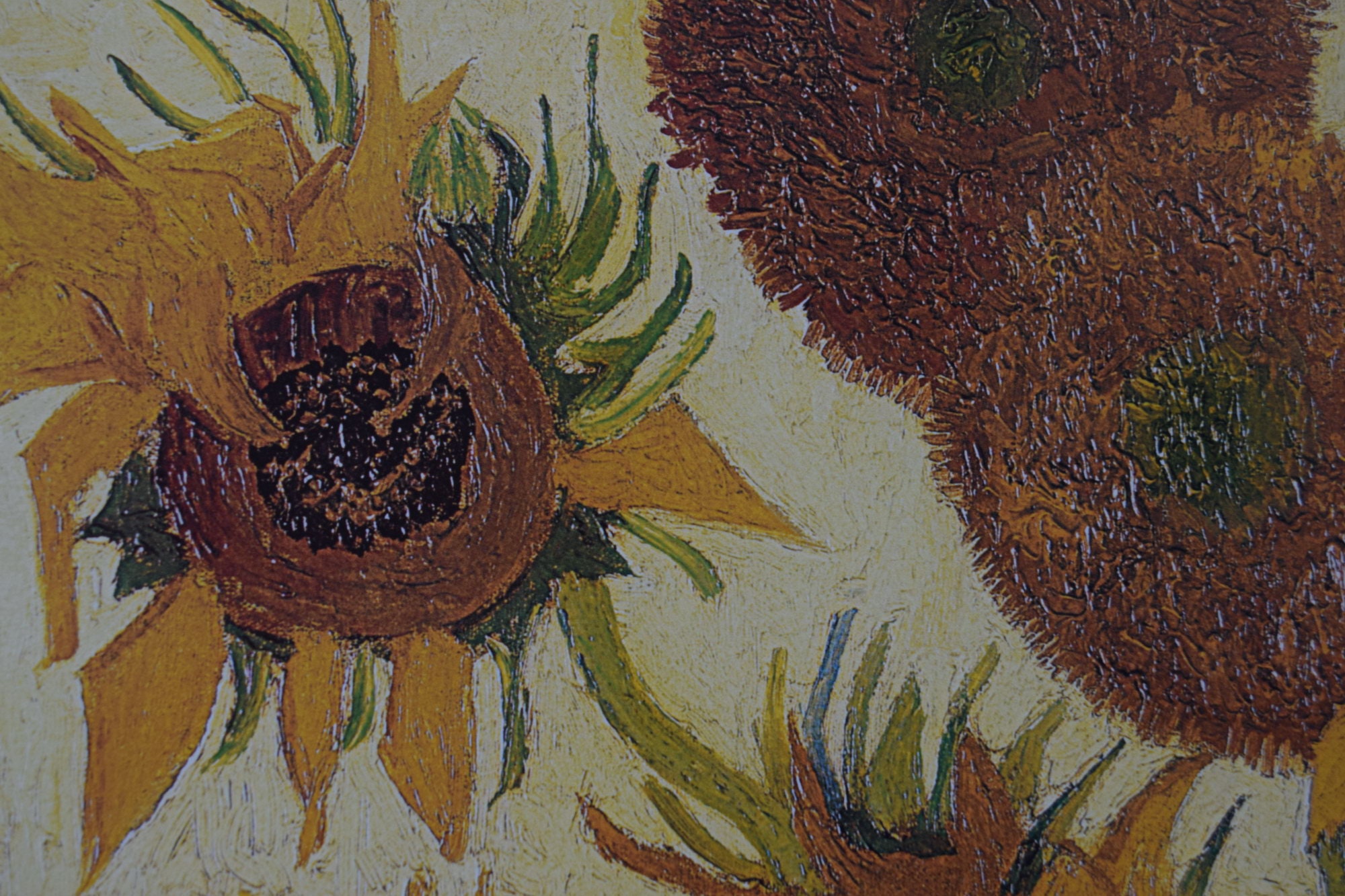 VINCENT VAN GOGH Vase mit 15 Sonnenblumen Original Vintage Poster Druckjahr  1996