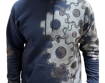 Custom Bleach Painted Hoodie, Unique Handcrafted Casual Wear, Personalized Stylish Gift