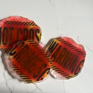 Crime Scene Coasters- Set of 3- Resin Coasters